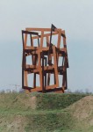 ossen , Running Squares, Corten staal, 7 meter hoogte, plaatsing in Rosmalen gemeente Den Bosch. Ontwerp in collectie Noordbrabants Museum. Foto Martin Stoop