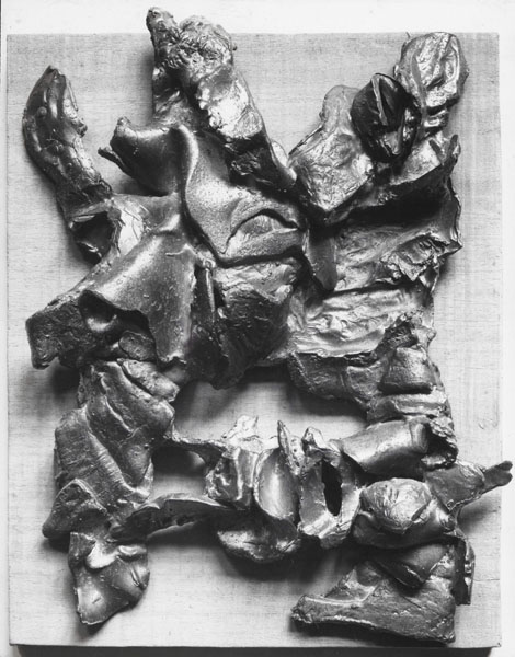 1960, Jan Goossen, relief, 22 x 30 cm x 5 cm h, bronze. photo Paul van den Bos