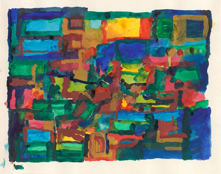 2000, Jan Goossen, No Title, gouache on paper