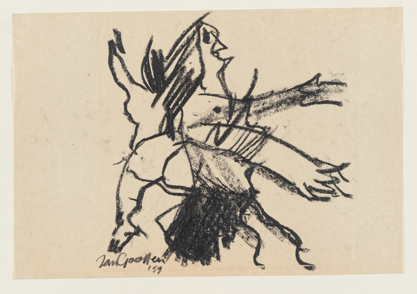 1959, Jan Goossen, No Title, charcoal on paper