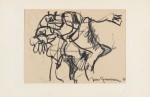 1960, Jan Goossen, No Title, charcoal on paper