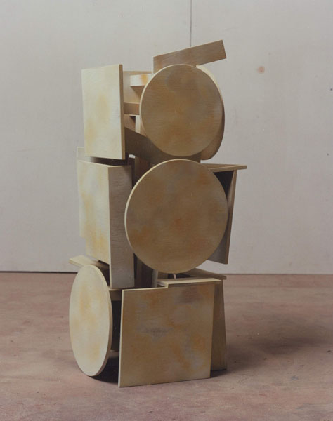 1995, Jan Goossen, ‘Bearer I’, polychromed wood, h 71 cm. Photo Martin Stoop