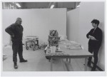 1995, Jan Goossen (links) en Yvette Lardinois (rechts). Werkperiode EKWC, Den Bosch. Photo Els van den Boorn