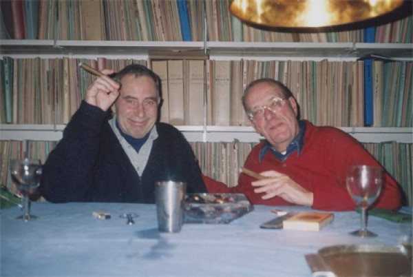 1996 november, Jan Goossen (links) en Lambert Tegenbosch (rechts). Galerie Tegenbosch, Heusden. Photo Yvette Lardinois