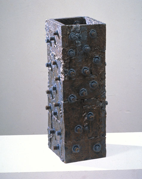 1995, Jan Goossen, ceramic, 27 x 28 cm x 64 cm h. Made in European Ceramics Workcentre (.ekwc) Photo Peer van der Kruis