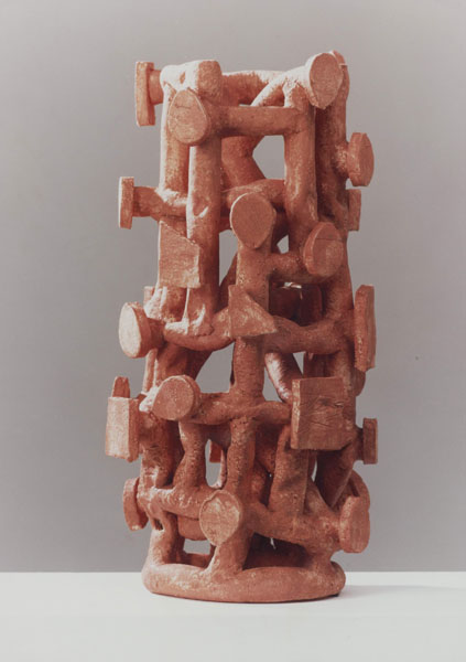 1995, Jan Goossen, ceramic,,' African Signal', doorsnede 27 cm x 60 cm h. Made in European Ceramics Workcentre (.ekwc) Photo Peer van der Kruis