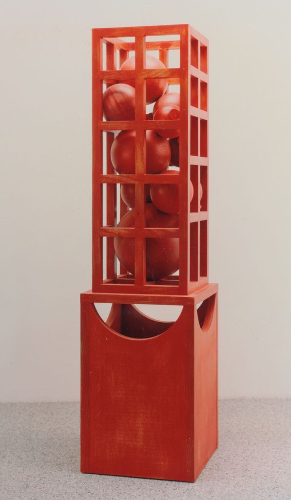'Idee voor een fontein', Jan Goossen, 1992, gepolychromeerd hout. Photo M. Stoop
